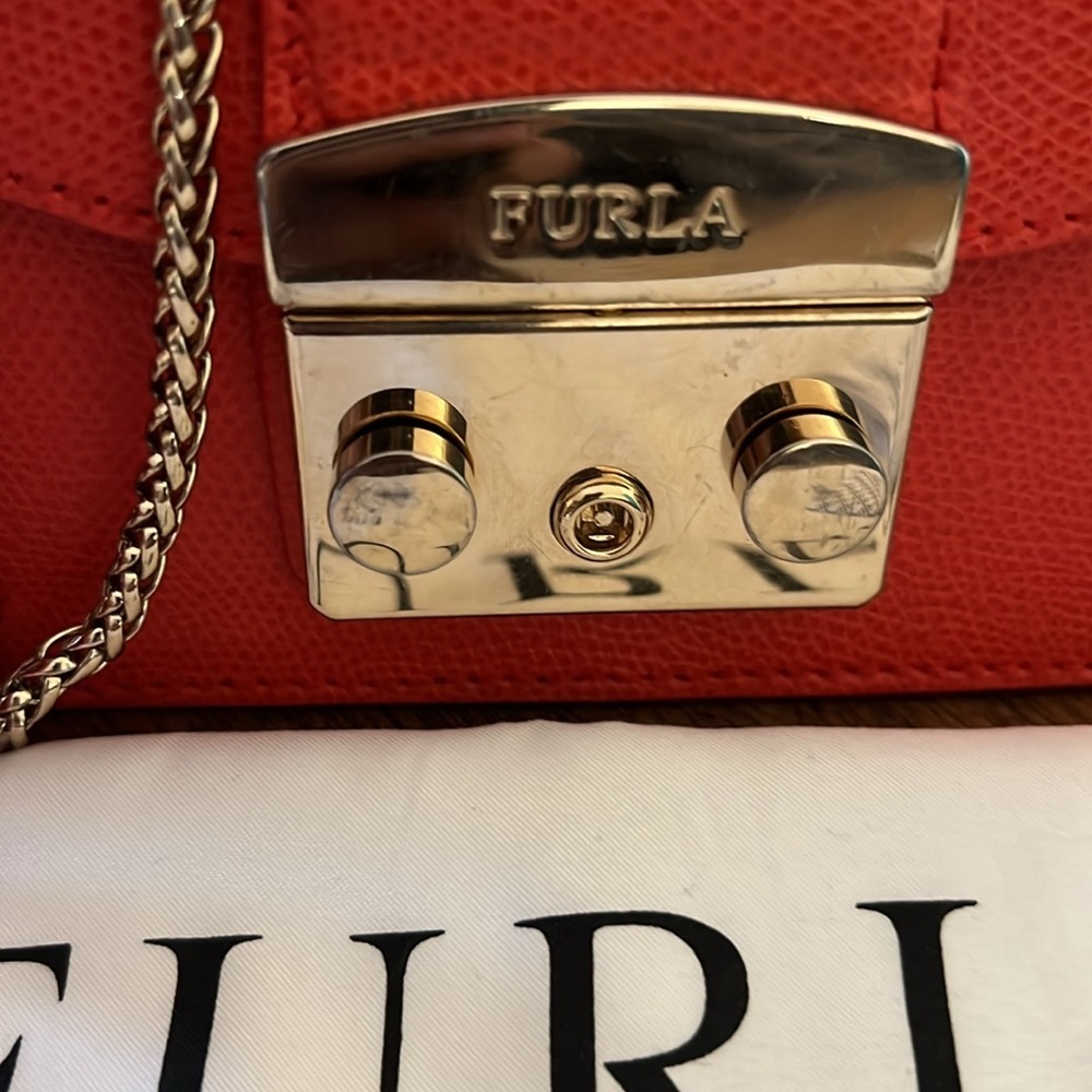 Furla Metropolis Mini Crossbody Bag – Coral Red – NWT - Picture 2 of 7